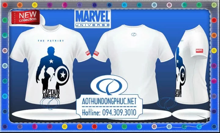 Mẫu áo phông Marvel Captain America