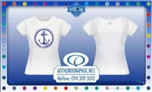 Mẫu in áo phông nữ cổ tròn shop thời trang