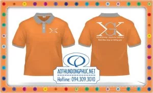 Mẫu áo phông đồng phục Không Gian Xinh In áo thun công ty, may áo đồng phục nhân viên. Đồng phục áo thun đẹp, đường may sắc sảo và đường in áo thun sắc nét.