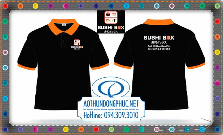 Mẫu áo phông-đồng phục quán ăn Shushi Box