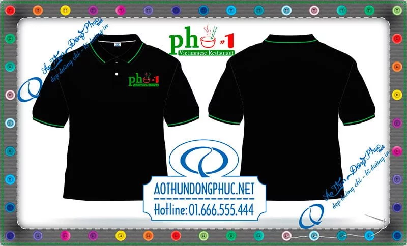 Thêu áo phông đồng phục nhà hàng Phở#1