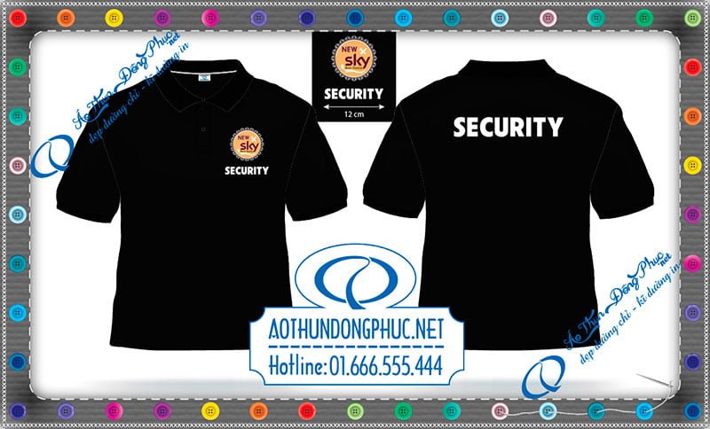 Mẫu áo phông bảo vệ (Security)-NEW SKY