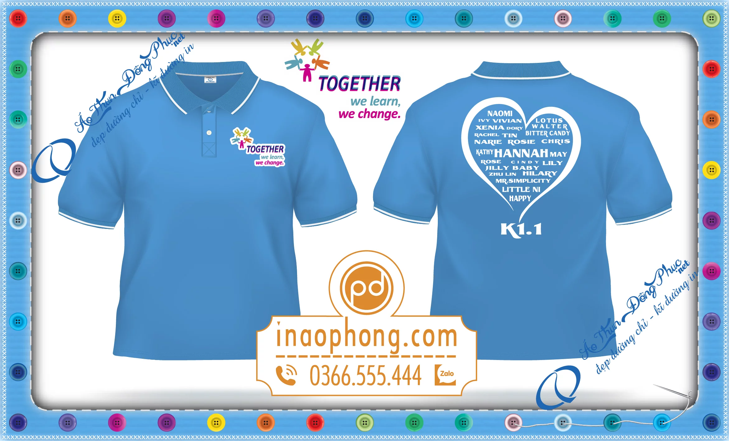 Thông qua logo, màu áo đồng phục lớp hay chữ thêu trên áo phông đồng phục lớp, nhằm dùng đồng phục áo phông lớp để định hướng thương hiệu đối với cộng đồng.