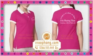 Mẫu đồng phục áo phông thực tế nữ công ty tổ chức sự kiện Elvis Phương Thúy