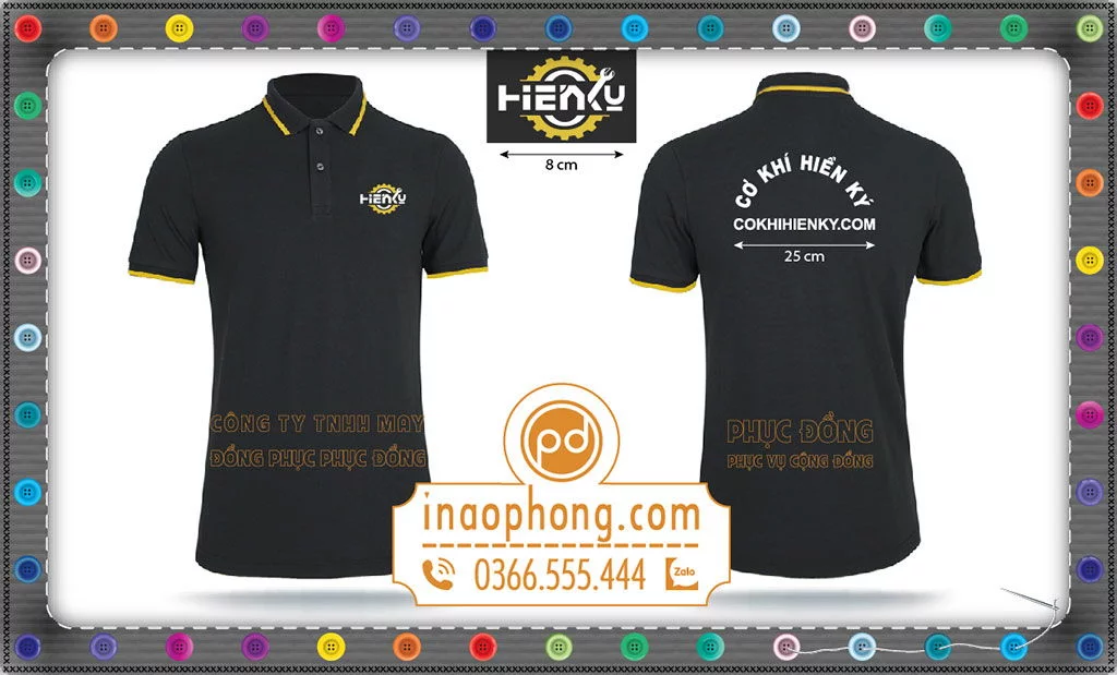 In đồng phục áo phông xưởng cơ khí Hiền Ký