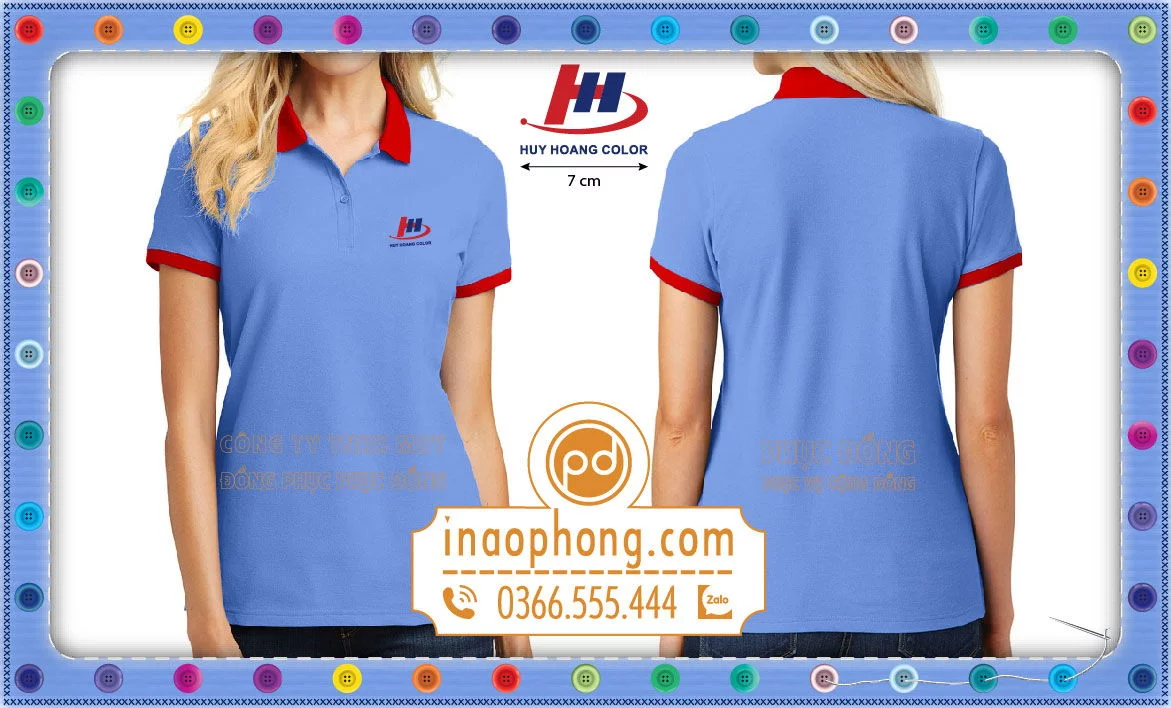 Đồng phục áo phông nữ Công ty Huy Hoàng Color