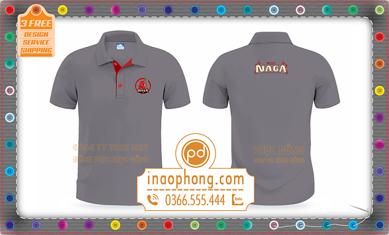 Áo phông quán mì cay Naga